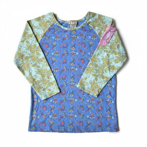 Matilda Jane Size 14 Secret Fields Pocket Full Of Posies Baseball Tee Shirt